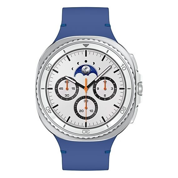 Galaxy Watch8 Classic | 46 мм | 4G LTE | White | Sport/Blue | S/M, Размер: 46 мм, Цвет: White, Тип ремешка: Sport, Цвет ремешка: Blue, Размер ремешка: S/M, Подключение часов: Bluetooth / Wi-Fi + 4G LTE, изображение 2